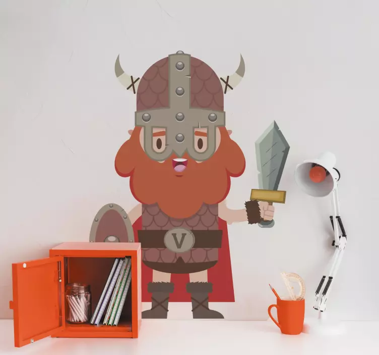 Adesivo murale rugby guerriero vichingo - TenStickers