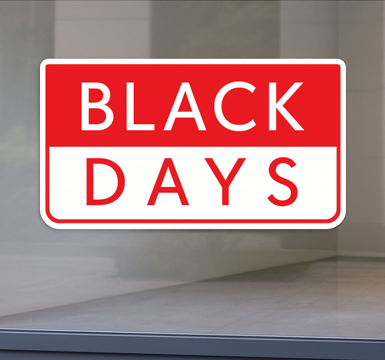 Adesivo Black Friday monocromo Black Days - TenStickers