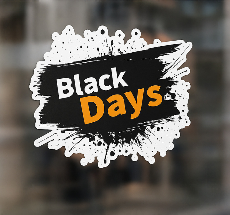 Adesivo Black Friday nero e bianco Black Days - TenStickers