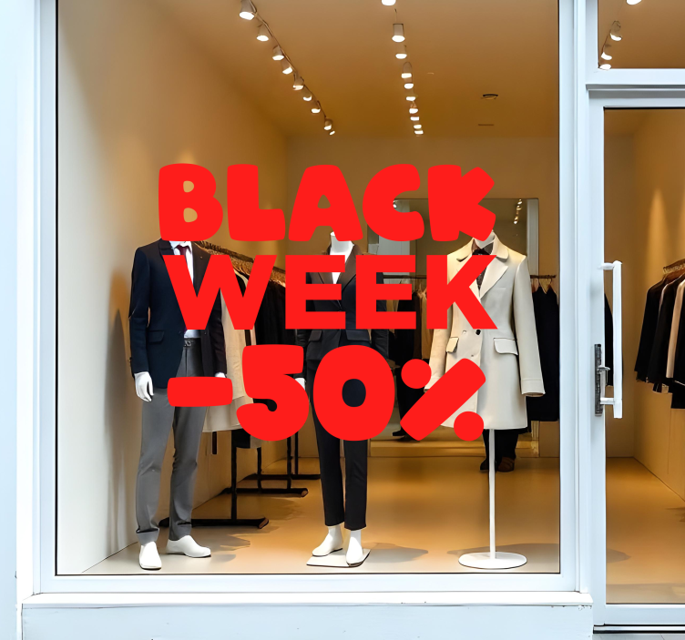 Adesivo Black Friday personalizzato monocolore "black week" - TenStickers