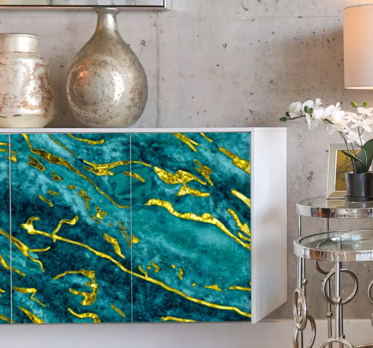 Adesivo murale rugby texture acqua elegante - TenStickers