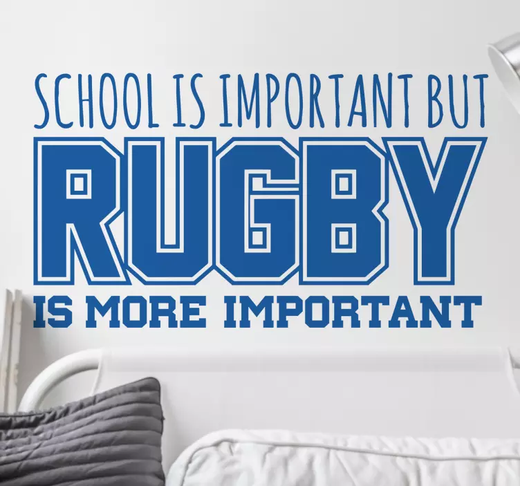 Adesivo murale School vs Rugby - TenStickers