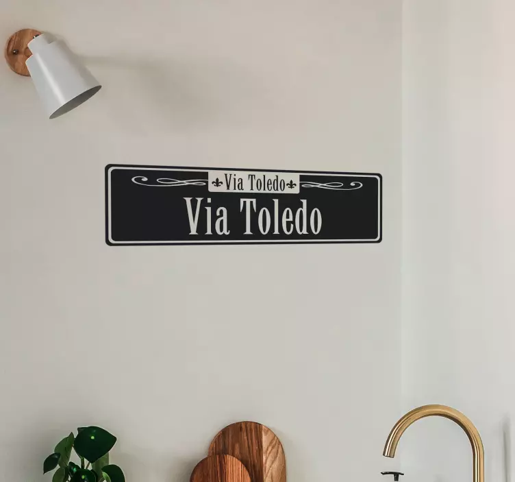 Adesivo segnale stradale cartello stradale napoli - TenStickers