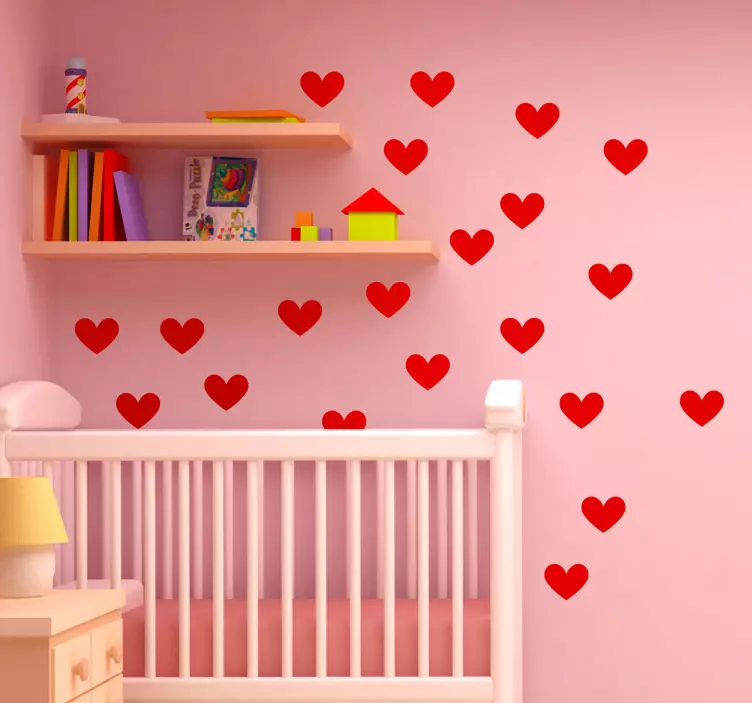 Adesivo murali set cuoricini - TenStickers