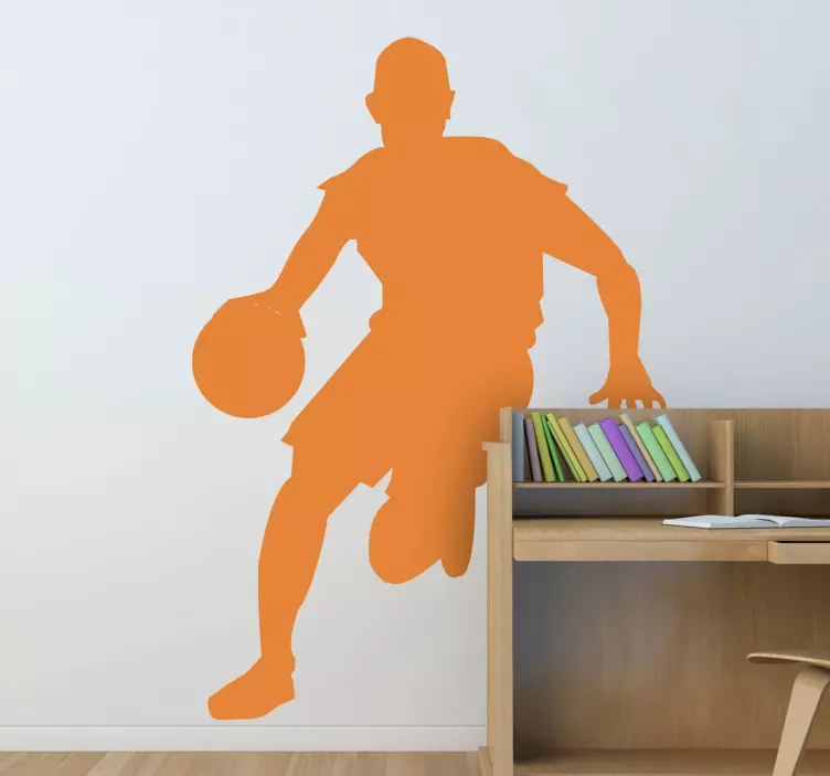 Adesivo murale silhouette gioco basket - TenStickers