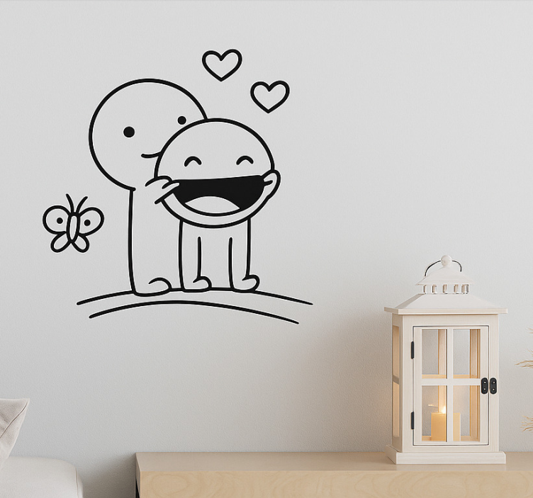 Adesivo murale soggiorno posso sempre farti sorridere - TenStickers