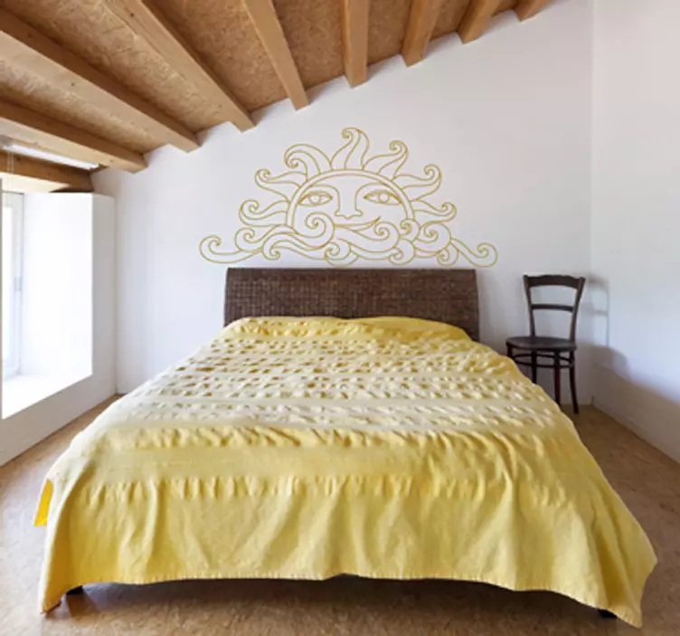 Adesivo murale sole sorgente - TenStickers