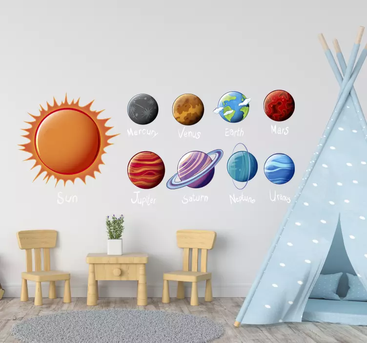 Adesivo spazio Sistema solare - TenStickers