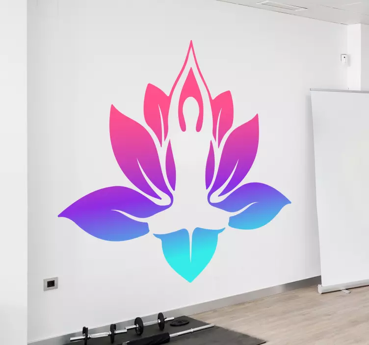 Adesivo sportivo Adesivo di mandala e yoga - TenStickers