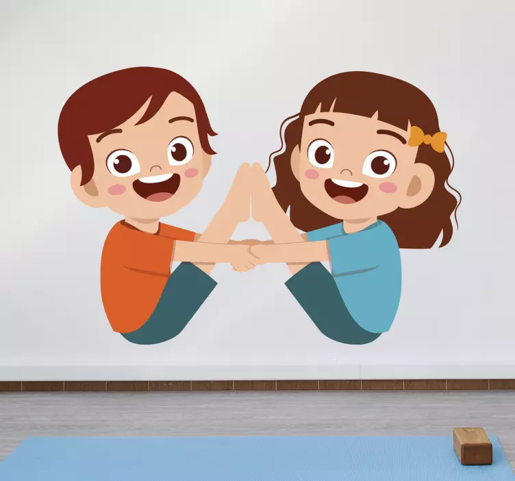 Adesivo sportivo Yoga per bambini - TenStickers