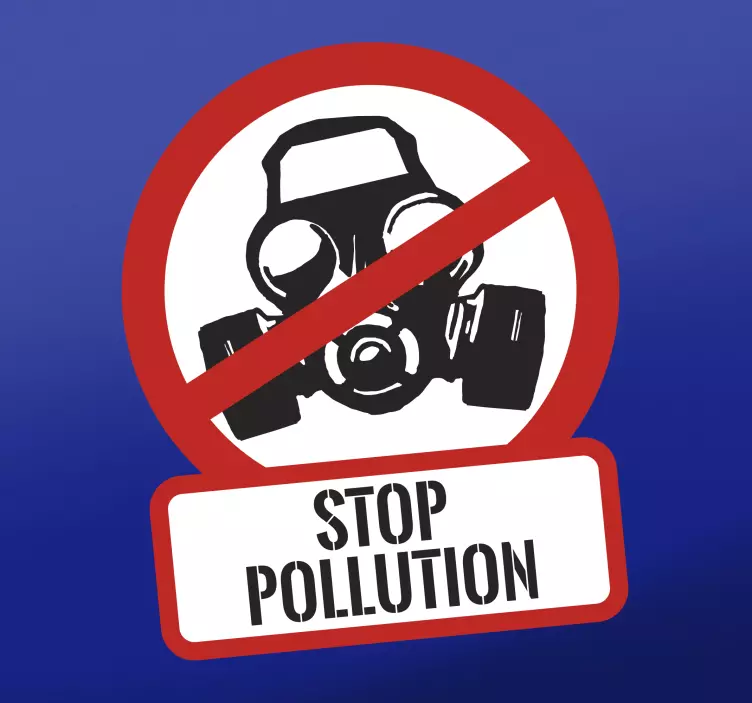 Adesivo murale stop contaminazione - TenStickers