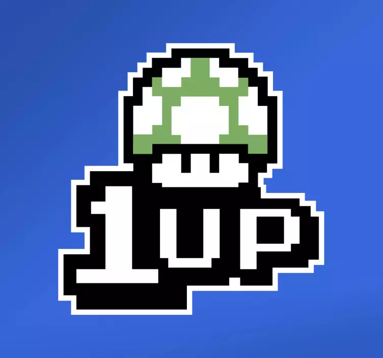 Adesivo murale Super Mario vita 1Up - TenStickers