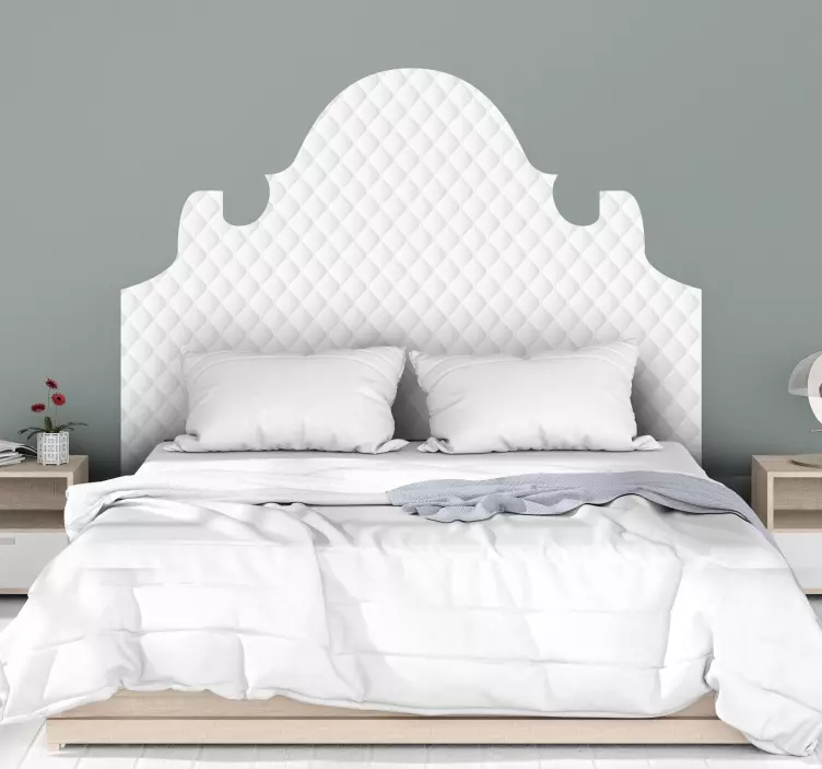 Adesivo murale testata letto texture imbottita - TenStickers