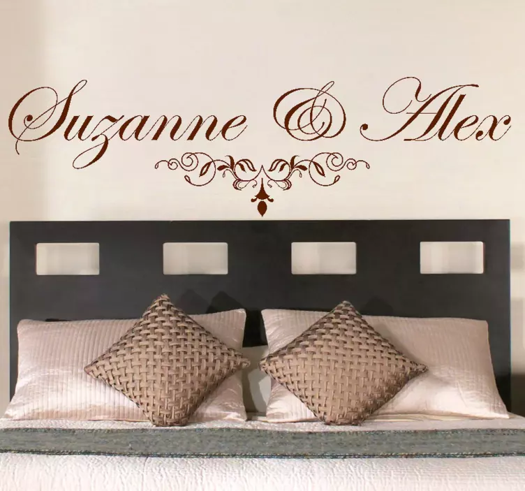 Adesivo murale Testiera Nomi - TenStickers