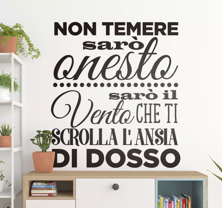 Adesivo murale testo canzone di Ultimo - TenStickers