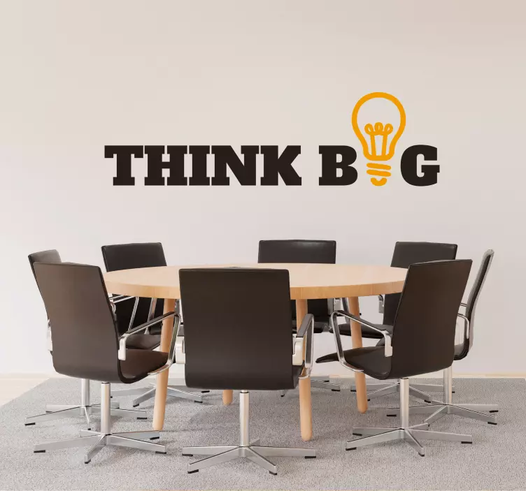Frase adesiva motivazionale think big - TenStickers