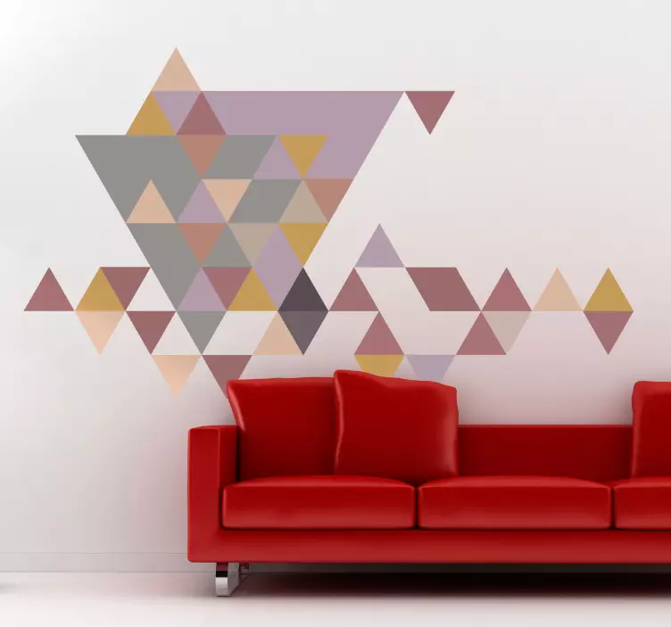 Adesivo murale triangoli decorativi astratti - TenStickers