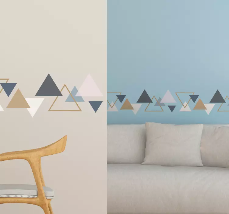 Adesivo murale con triangoli stile minimalista - TenStickers