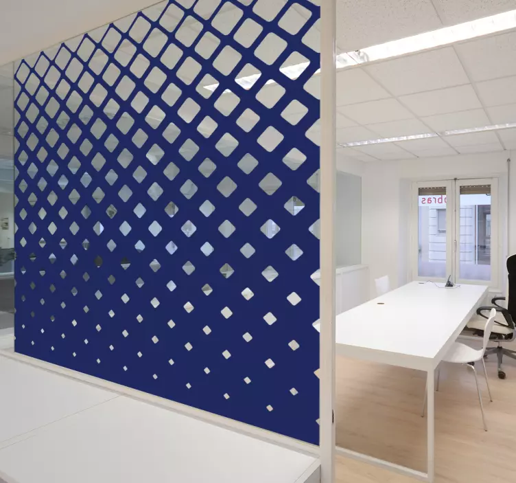 Adesivo murale ufficio vetro quadrati - TenStickers