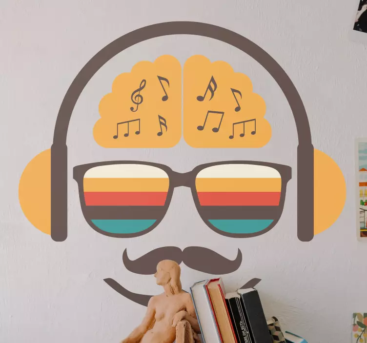Adesivo musicale per appassionati di musica vintage - TenStickers