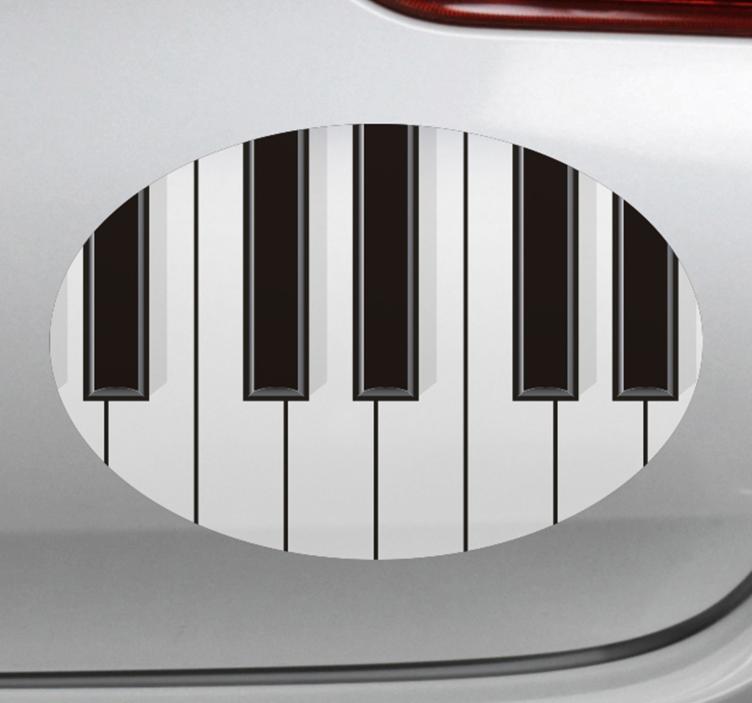 Fantastico adesivo musicale da auto tasti piano - TenStickers