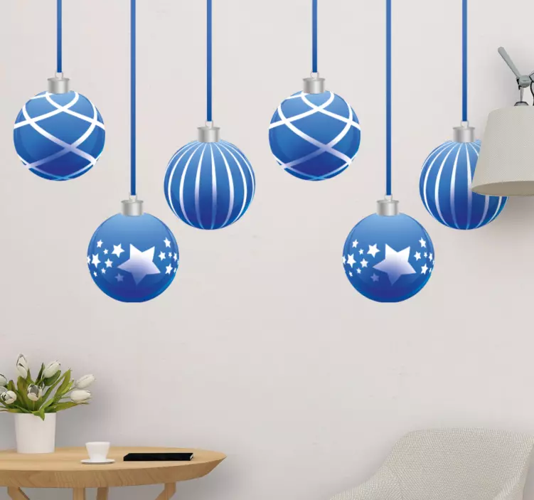 Adesivo natalizio Set di palline di natale elegante e realistico - TenStickers