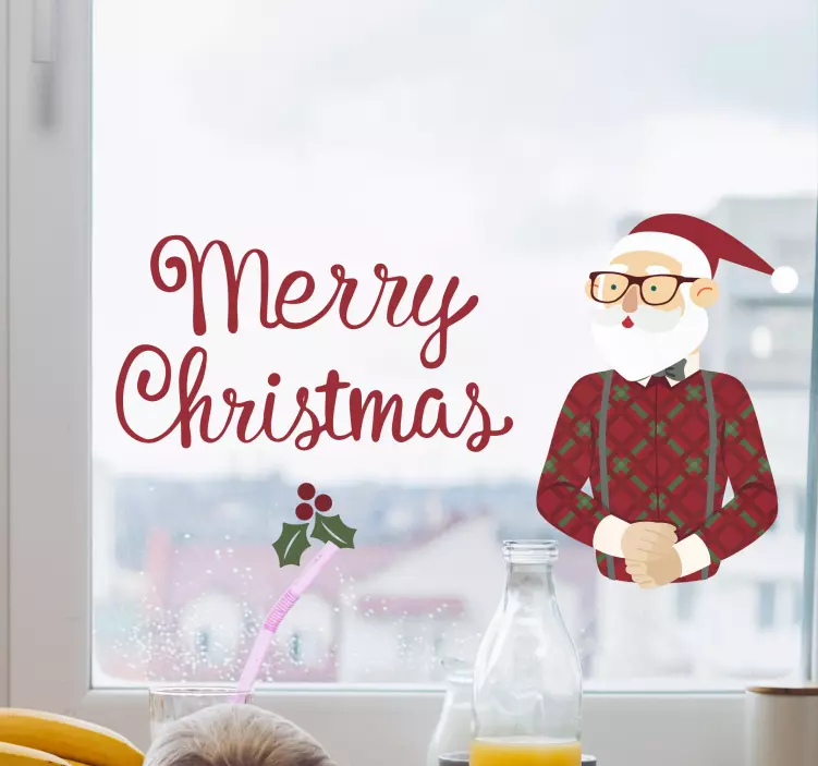 Adesivo natalizio babbo natale jolly - TenStickers