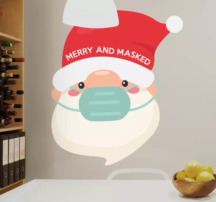 Adesivo natalizio buon babbo natale - TenStickers
