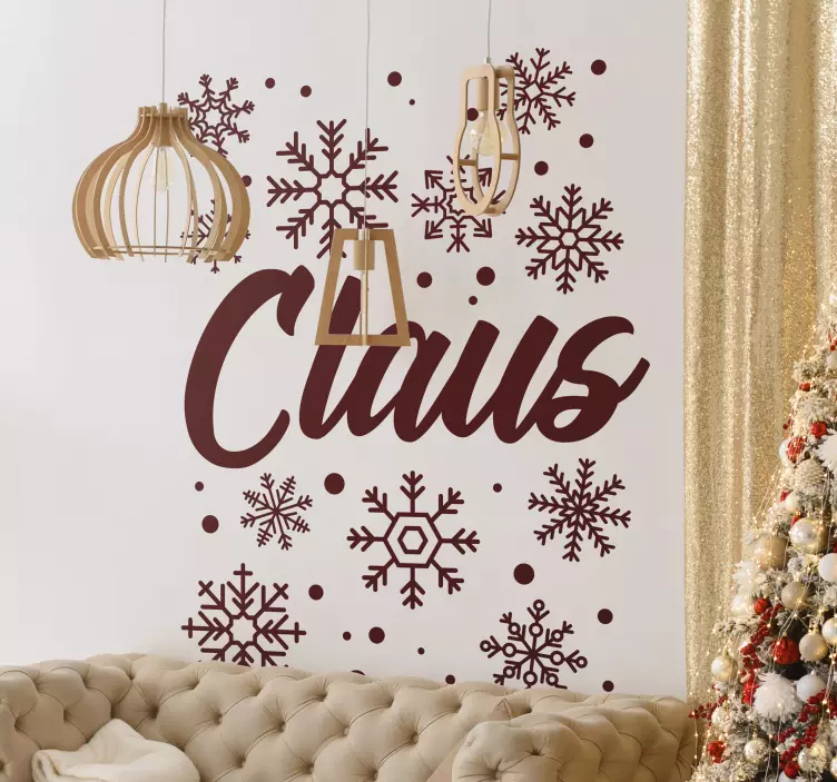 Adesivo natalizio design invernale festivo - TenStickers