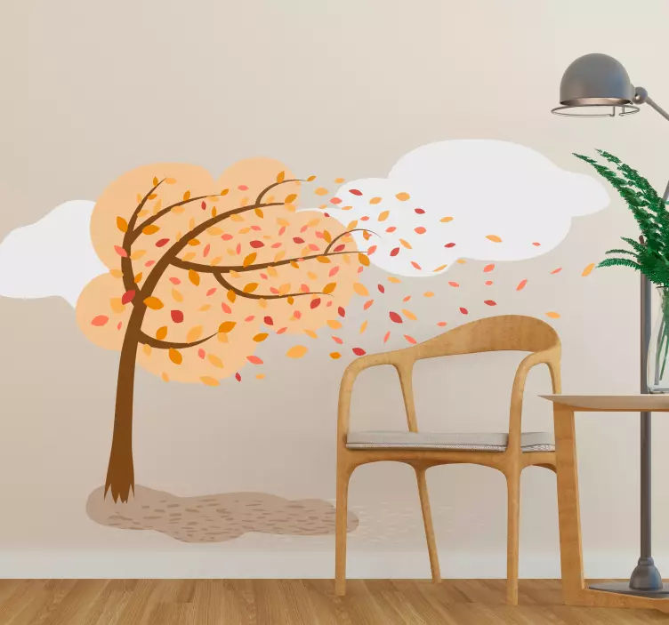 Adesivo natura albero autunnale stravagante - TenStickers
