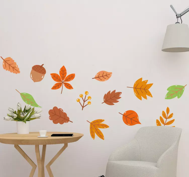 Adesivo natura collezione foglie d'autunno - TenStickers