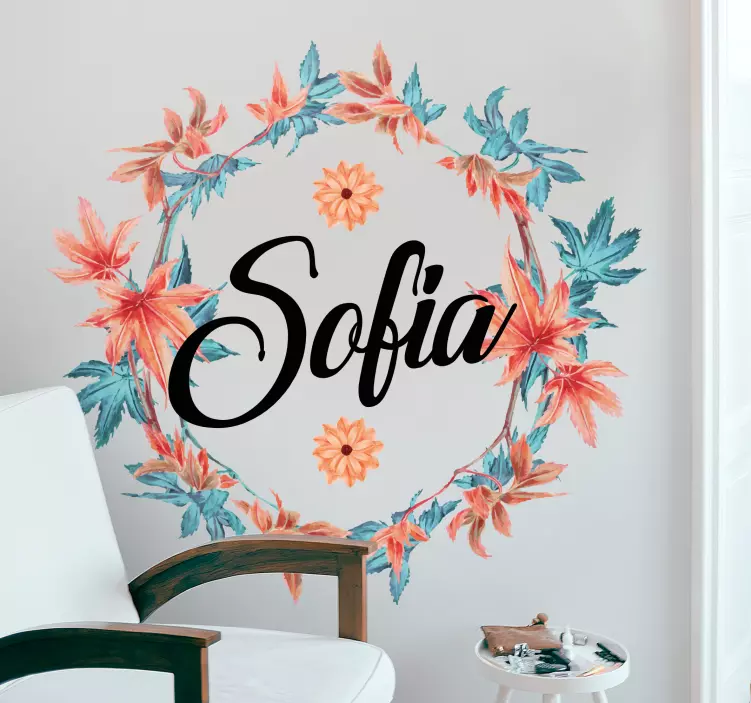 Adesivo natura composizione botanica personalizzata - TenStickers