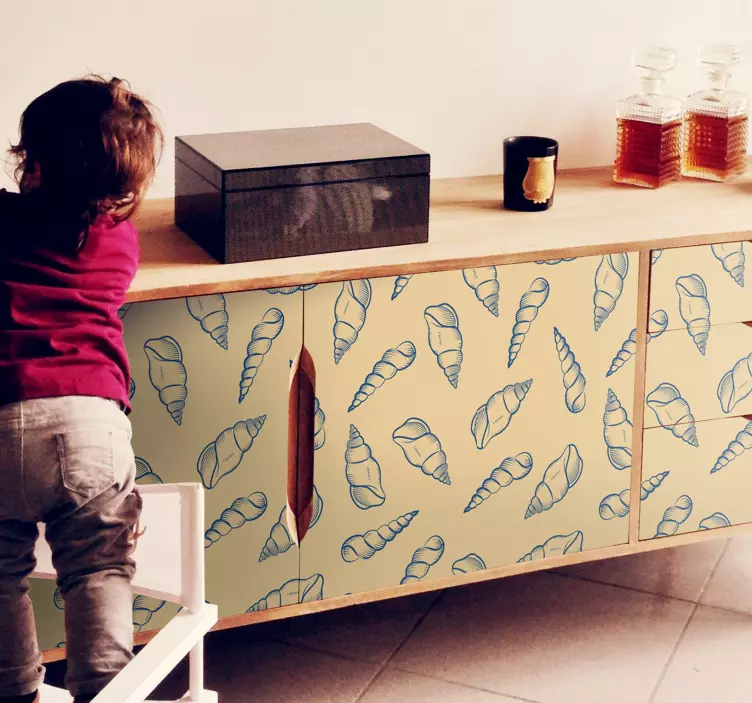 Adesivo natura composizione motivo conchiglia - TenStickers