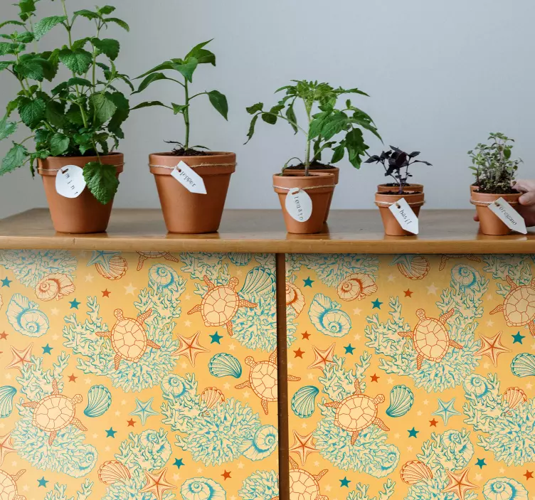 Adesivo natura coralli e vita marina - TenStickers