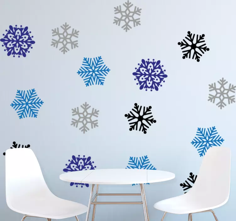 Adesivo natura decorazioni con motivo a fiocco di neve - TenStickers