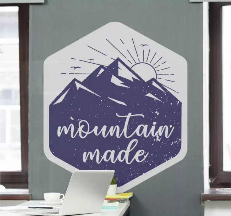Adesivo natura design ispirato alla montagna - TenStickers