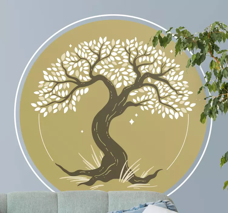 Adesivo natura illustrazione artistica albero - TenStickers