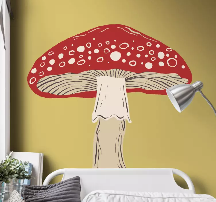 Adesivo natura opera d'arte sui funghi - TenStickers