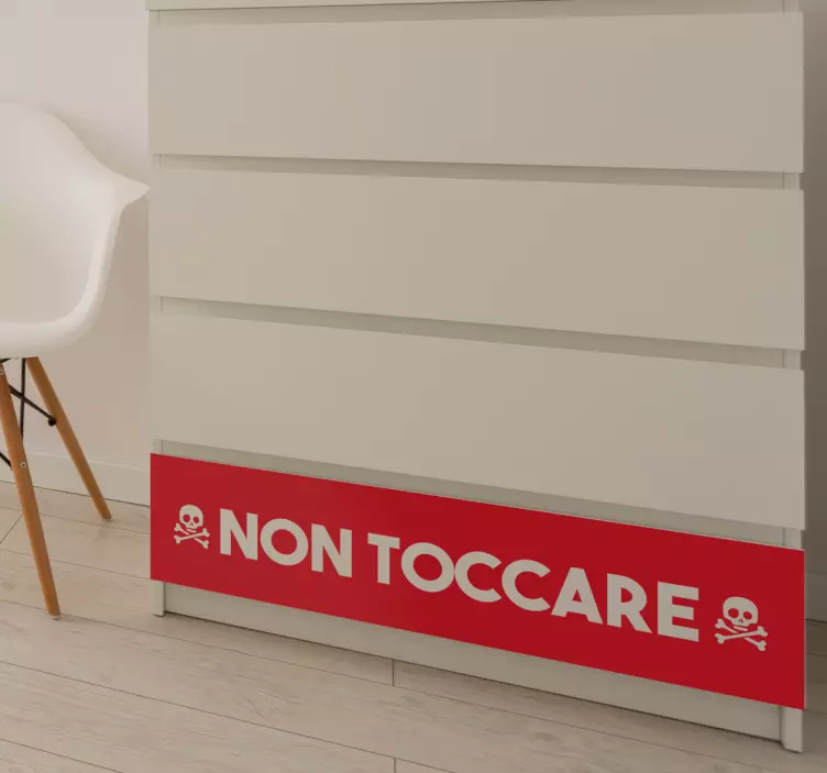 Adesivo non toccare rosso - TenStickers