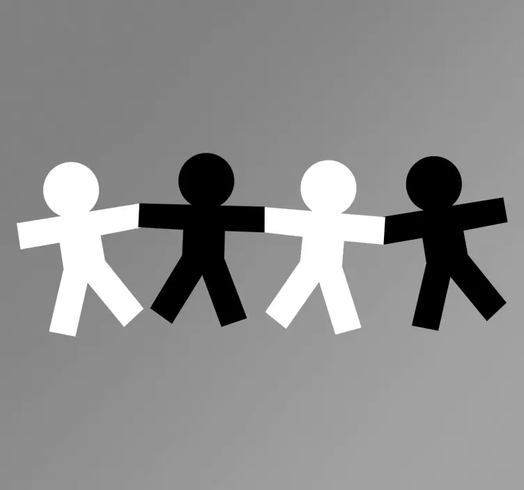 Adesivo omini bianchi e neri - TenStickers