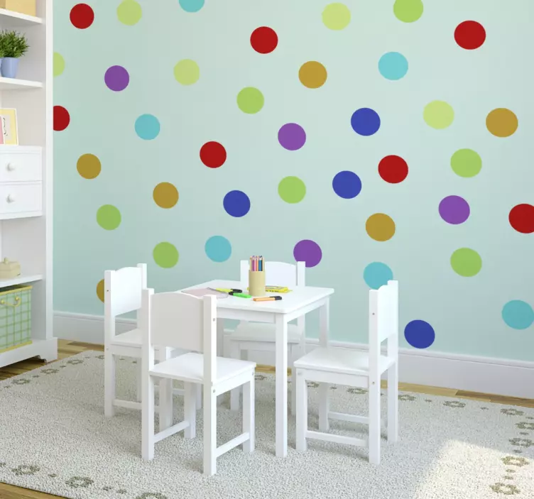 Adesivo palline arcobaleno - TenStickers