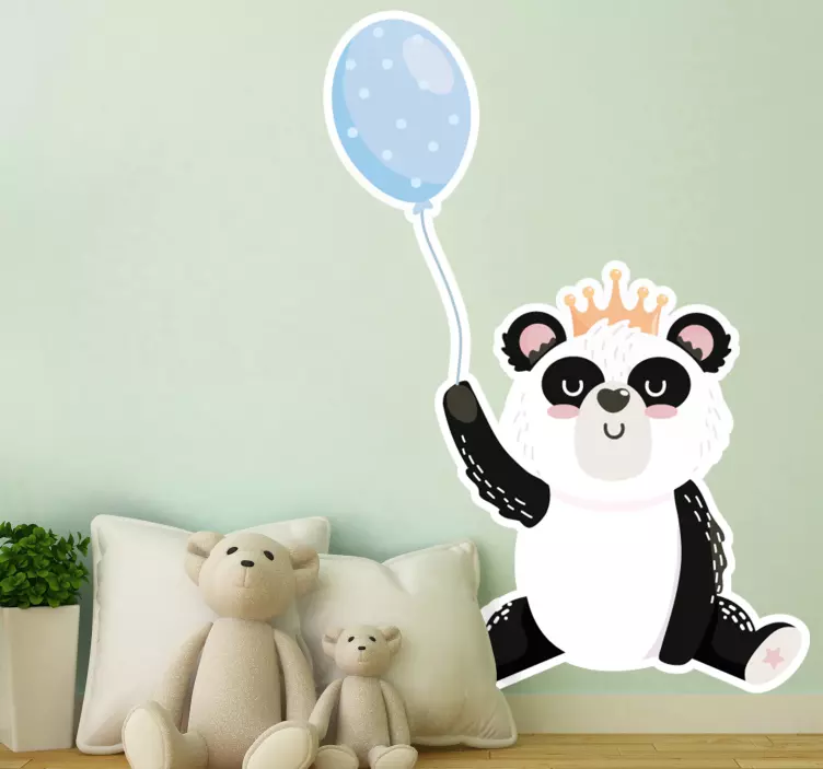 Adesivo palloncino panda adorabile - TenStickers