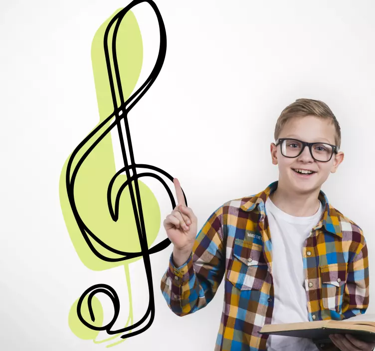 Adesivo murale musica accento della notazione musicale - TenStickers