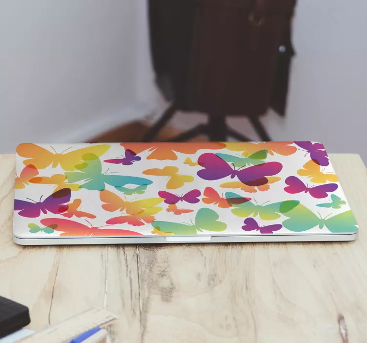 Adesivo per pc Farfalle sfumate - TenStickers