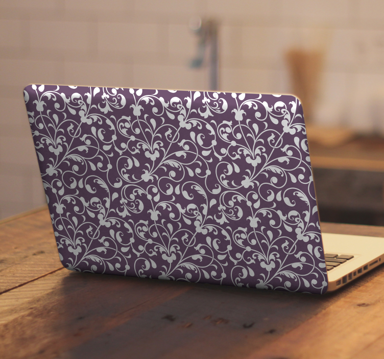 Adesivo per pc Foglia ornamentale paisley - TenStickers