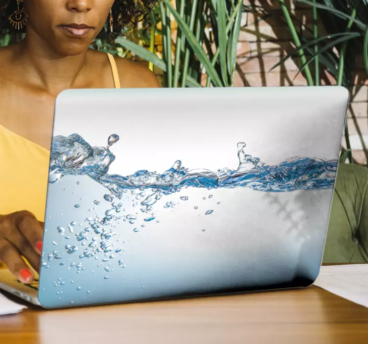 Adesivo per pc Forma d'acqua - TenStickers
