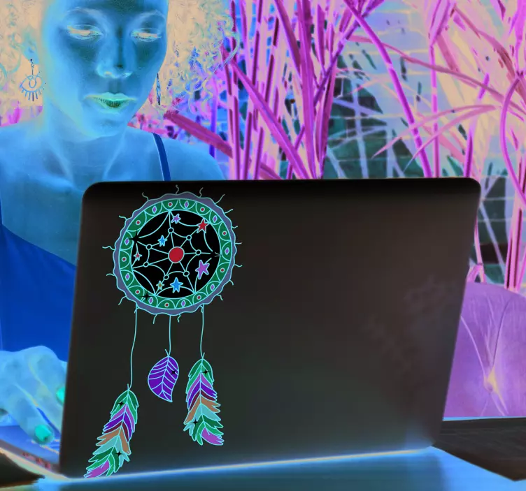 Adesivo per pc Mandala acchiappasogni - TenStickers