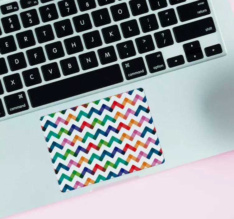 Adesivo touchpad righe colorate zigzag - TenStickers