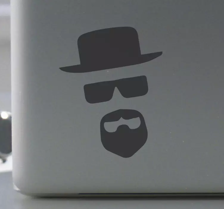 Adesivo per pc Uomo con occhiali da sole e barba - TenStickers
