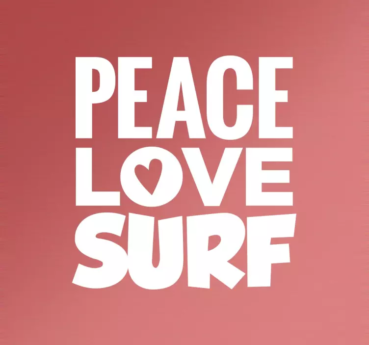 Adesivo  Peace Love Surf - TenStickers